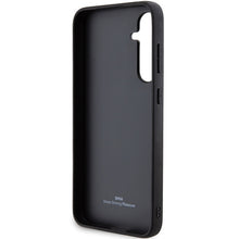 Заредете изображение във визуализатора на галерията – Original Case BMW Leather Hot Stamp BMHCS23FESLLBK for Samsung Galaxy S23 FE Black
