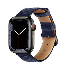 Заредете изображение във визуализатора на галерията – HOCO strap for Apple Watch 38/40/41mm Elegant leather WA18 midnight blue
