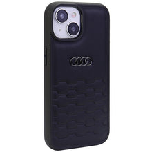 Заредете изображение във визуализатора на галерията – Original Case AUDI hardcase GT Synthetic Leather AU-TPUPCIP15-GT/D2-BK for Iphone 15 black
