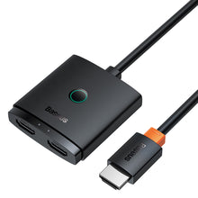Заредете изображение във визуализатора на галерията – Baseus AirJoy 2in1 4K 60Hz bi-directional HDMI adapter with built-in 1m cable - black
