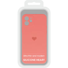 Заредете изображение във визуализатора на галерията – Vennus Silicone Heart Case for Iphone 11 design 1 coral
