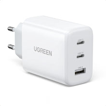 Заредете изображение във визуализатора на галерията – Ugreen fast charger 2x USB Type C / USB 65W PD3.0, QC3.0/4.0+ white (CD275)
