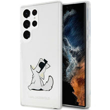 Заредете изображение във визуализатора на галерията – Karl Lagerfeld KLHCS23LCFNRC S23 Ultra S918 transparent hardcase Choupette Fun
