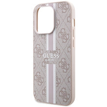 Заредете изображение във визуализатора на галерията – Original Case GUESS 4G Printed Stripes MagSafe GUHMP15LP4RPSP for Iphone 15 Pro pink
