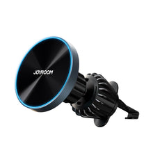 Заредете изображение във визуализатора на галерията – Joyroom magnetic car holder 15W wireless charger for air vent black (JR-ZS240)
