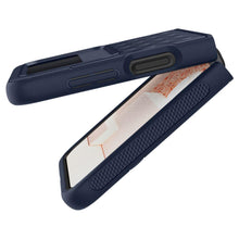 Заредете изображение във визуализатора на галерията – CASEOLOGY PARALLAX GALAXY WITH FLIP 4 MIDNIGHT BLUE
