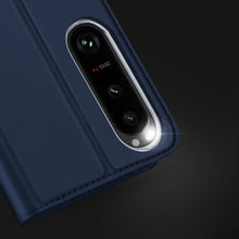 Заредете изображение във визуализатора на галерията – Dux Ducis Skin Pro Case for Sony Xperia 1 V Flip Card Wallet Stand Black
