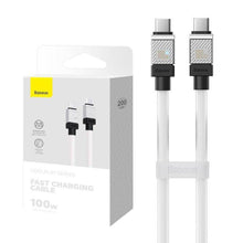Заредете изображение във визуализатора на галерията – BASEUS cabel Type C to Type C CoolPlay Fast Charging 100W 2m white CAKW000302
