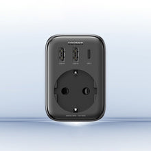 Заредете изображение във визуализатора на галерията – Wall charger 30W (2xUSB/USB C/AC) / adapter EU - EU 13A Ugreen CD314 - black
