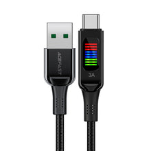 Заредете изображение във визуализатора на галерията – Acefast C7-04 USB-A USB-C 60W 1.2m cable with display - black
