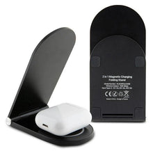 Заредете изображение във визуализатора на галерията – Karl Lagerfeld Choupette MagSafe induction charger 15W, foldable 2in1 - black
