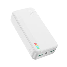 Заредете изображение във визуализатора на галерията – Joyroom powerbank 30000mAh Dazzling Series 12W white (JR-T018)
