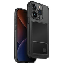 Заредете изображение във визуализатора на галерията – Uniq Air Fender ID case iPhone 15 Pro 6.1" gray/smoked gray tinted Cardslot
