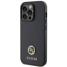 Заредете изображение във визуализатора на галерията – Original Case GUESS Strass Metal Logo GUHCP15LPS4DGPK for Iphone 15 Pro black
