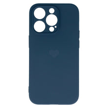 Заредете изображение във визуализатора на галерията – Vennus Silicone Heart Case for Iphone 13 Pro design 1 navy
