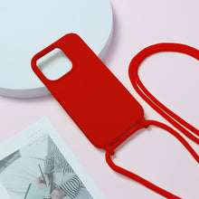 Заредете изображение във визуализатора на галерията – Strap Silicone Case for Iphone 11 design 1 red
