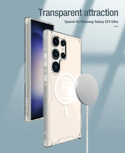 Заредете изображение във визуализатора на галерията – Nillkin Nature Pro armored case with a magnetic ring for Samsung Galaxy S24 Ultra - white
