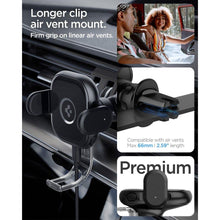 Заредете изображение във визуализатора на галерията – Spigen UTS12W ONETAP UNIVERSAL VENT CAR MOUNT WIRELESS CHARGER BLACK
