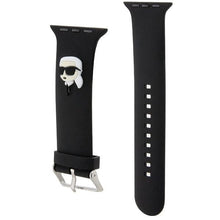 Заредете изображение във визуализатора на галерията – Karl Lagerfeld 3D Rubber Karl Head strap for Apple Watch 38/40/41mm - black
