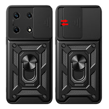 Заредете изображение във визуализатора на галерията – Hybrid Armor Camshield Case for Infinix Note 30 Pro with Camera Protector - Black
