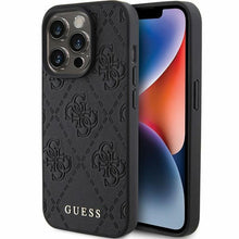 Заредете изображение във визуализатора на галерията – Original faceplate case GUESS GUHCP15XP4EPMK for iPhone 15 PRO MAX (Quilted 4G Classic / black)
