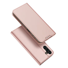 Заредете изображение във визуализатора на галерията – Dux Ducis Skin Pro Case for Samsung Galaxy A14 5G Flip Card Wallet Stand Pink
