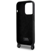 Заредете изображение във визуализатора на галерията – Karl Lagerfeld KLHCP15XSCBSCNK iPhone 15 Pro Max 6.7" hardcase black/black Crossbody Silicone Choupette
