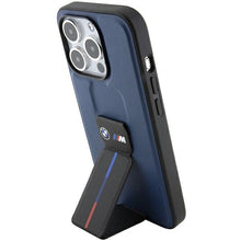 Заредете изображение във визуализатора на галерията – BMW M Grip Stand Bicolor case for iPhone 15 Pro - navy blue
