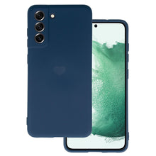 Заредете изображение във визуализатора на галерията – Vennus Silicone Heart Case for Samsung Galaxy S22 design 1 navy
