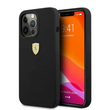 Заредете изображение във визуализатора на галерията – Ferrari FESSIHMP13XBK iPhone 13 Pro Max 6.7" black/black hardcase Silicone MagSafe
