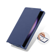 Заредете изображение във визуализатора на галерията – Dux Ducis Skin X Pro case for Samsung S24 Ultra with magnetic ring and flap - blue
