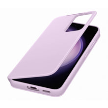 Заредете изображение във визуализатора на галерията – Samsung Smart View Wallet Case for Samsung Galaxy S23 Cover with Smart Flip Window Card Wallet Lilac (EF-ZS911CVEGWW)
