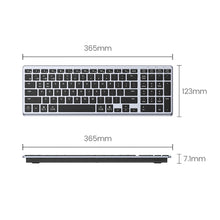 Заредете изображение във визуализатора на галерията – Ugreen KU005 Bluetooth/2.4 GHz Wireless Membrane Keyboard with Backlight - Black

