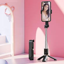 Заредете изображение във визуализатора на галерията – Selfie Stick MINI - with detachable bluetooth remote control and tripod - P08 BLACK
