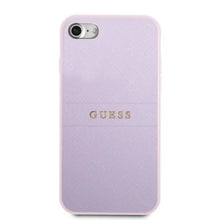 Заредете изображение във визуализатора на галерията – Guess GUHCI8PSASBPU iPhone 7/8 / SE 2020 / SE 2022 hardcase purple/purple Saffiano Hot Stamp &amp; Metal Logo
