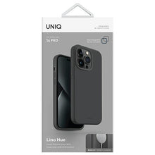 Заредете изображение във визуализатора на галерията – Uniq case Lino Hue iPhone 14 Pro 6.1" Magclick Charging grey/charcoal grey
