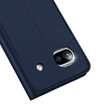 Заредете изображение във визуализатора на галерията – Dux Ducis Skin Pro Case for Google Pixel 7a Flip Card Wallet Stand Blue
