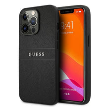 Заредете изображение във визуализатора на галерията – Guess GUHCP13XPSASBBK iPhone 13 Pro Max czarny/black Saffiano Strap
