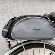 Заредете изображение във визуализатора на галерията – Wozinsky bike carrier bag with shoulder strap 13l black (WBB1BK)

