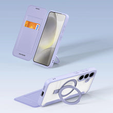 Заредете изображение във визуализатора на галерията – Dux Ducis Skin X Pro case with magnetic ring / stand for Samsung S24 - purple

