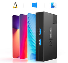 Заредете изображение във визуализатора на галерията – Switch USB 3.0 bidirectional switch Ugreen CM618 - black
