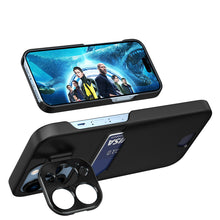 Заредете изображение във визуализатора на галерията – Leather Stand Case for Samsung Galaxy S23 Ultra cover card wallet with stand black
