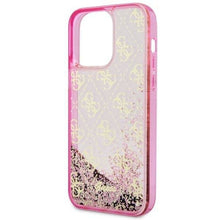 Заредете изображение във визуализатора на галерията – Original faceplate case GUESS GUHCP14XLC4PSGP for iPhone 14 PRO MAX (Liquid Glitter 4G Translucent / pink)
