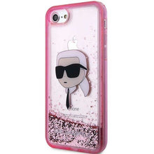 Заредете изображение във визуализатора на галерията – Karl Lagerfeld KLHCI8LNKHCP iPhone 7/8/ SE 2020/2022 pink/pink hardcase Glitter Karl Head
