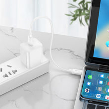 Заредете изображение във визуализатора на галерията – HOCO cable Type C to Type C Hyper Power Delivery 60W X96 25cm white
