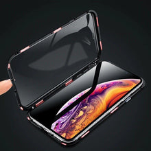 Заредете изображение във визуализатора на галерията – Wozinsky Full Magnetic Case Full Body Front and Back Cover with built-in glass for Samsung Galaxy A72 4G black-transparent
