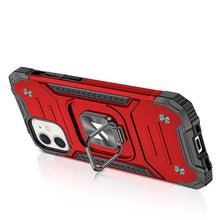 Заредете изображение във визуализатора на галерията – Wozinsky Ring Armor case for iPhone 14 Plus armored cover magnetic holder ring red
