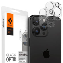 Заредете изображение във визуализатора на галерията – Spigen Optik.tR Camera Protector for iPhone 14 Pro / Pro Max / 15 Pro / Pro Max - transparent 2 pcs.
