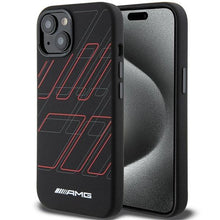 Заредете изображение във визуализатора на галерията – AMG Silicone Large Rhombuses Pattern MagSafe Case for iPhone 15/14/13 - Black
