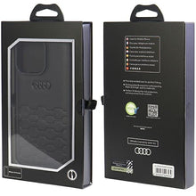 Заредете изображение във визуализатора на галерията – Original Case AUDI hardcase GT Synthetic Leather AU-TPUPCIP15PM-GT/D2-BK for Iphone 15 Pro Max black
